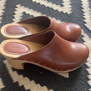 L.L. Bean Brown Leather Mules